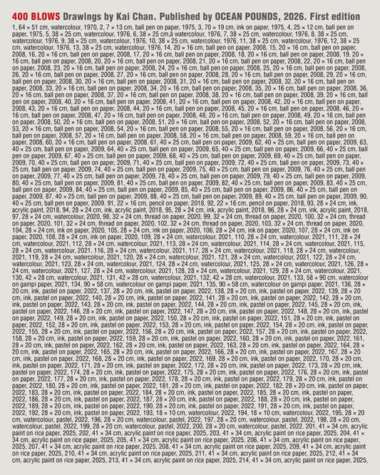 400 BLOWS: Drawings by Kai Chan