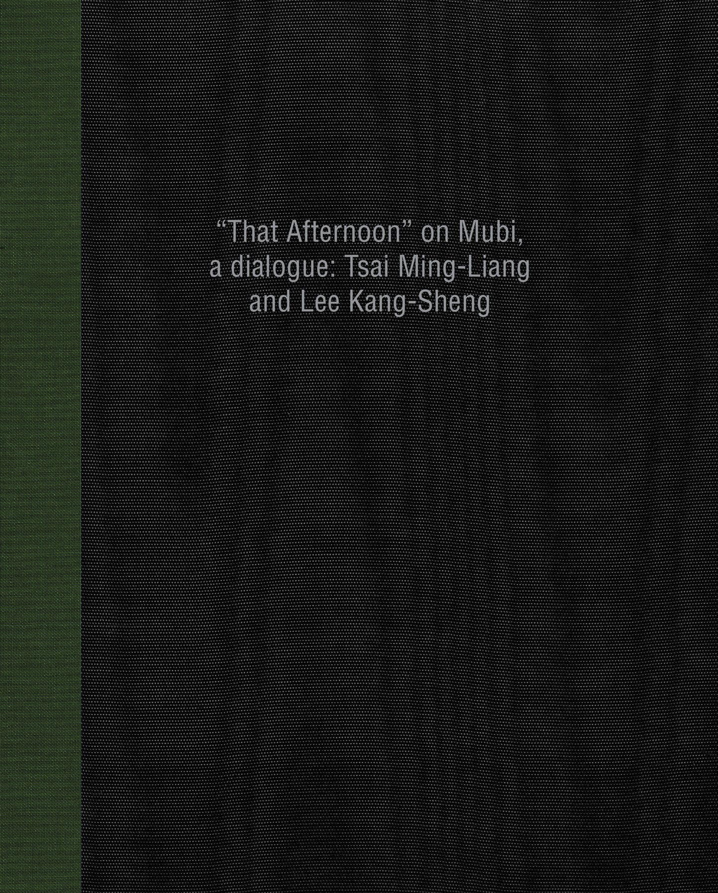 "THAT AFTERNOON" on Mubi, a dialogue: Tsai Ming-liang and Lee Kang-sheng