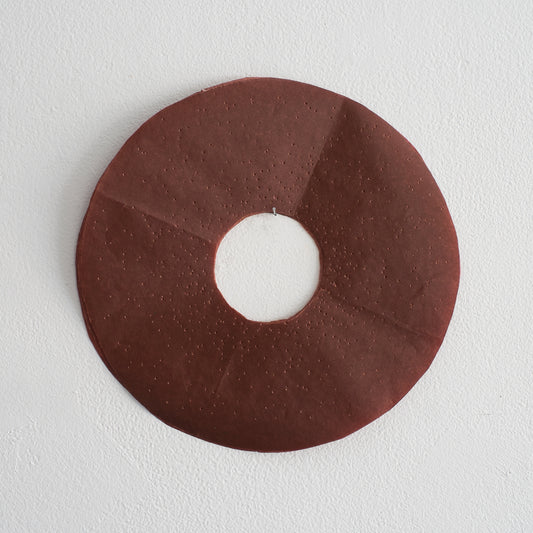 Circle of Love (Marrom wax paper with pushed dots) by Kai Chan